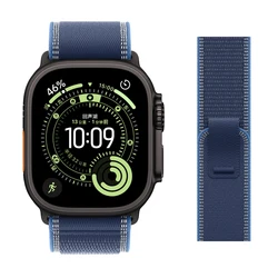 Premium Trail Loop Band Bracelet for 38 40 41 S11 - 42mm (Bright Blue - Black)