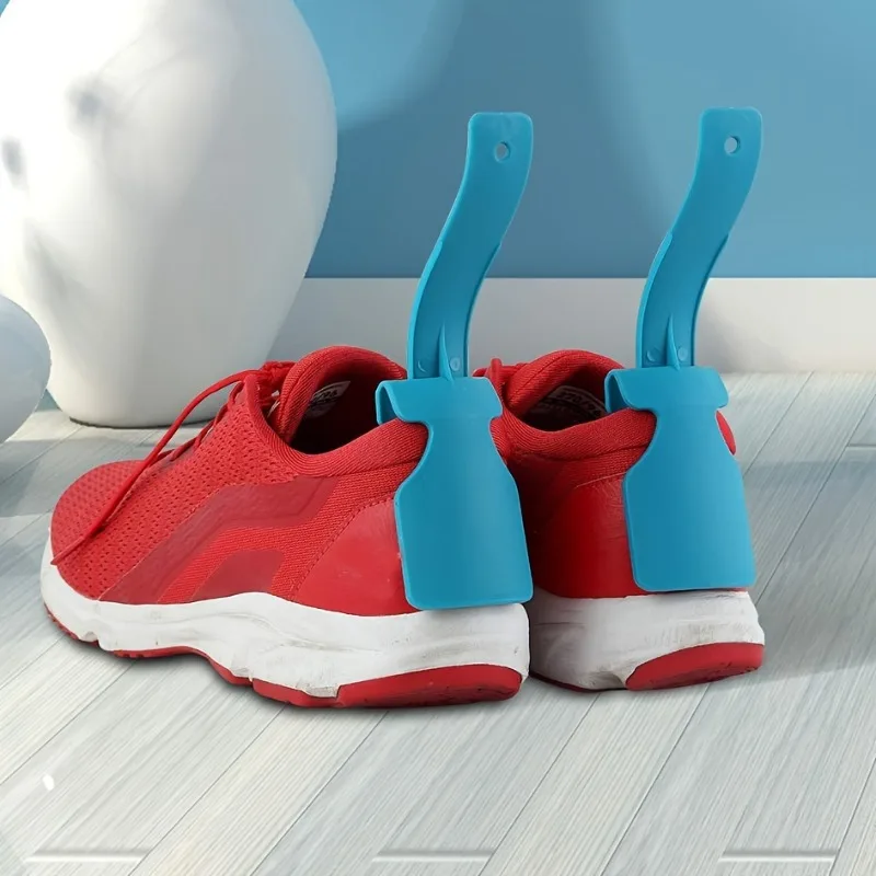 Shoe Aid 2pcs Lazy Shoes Helper Shoe Horn Lifting Helper Plastic Shoehorn Fits All Shoes