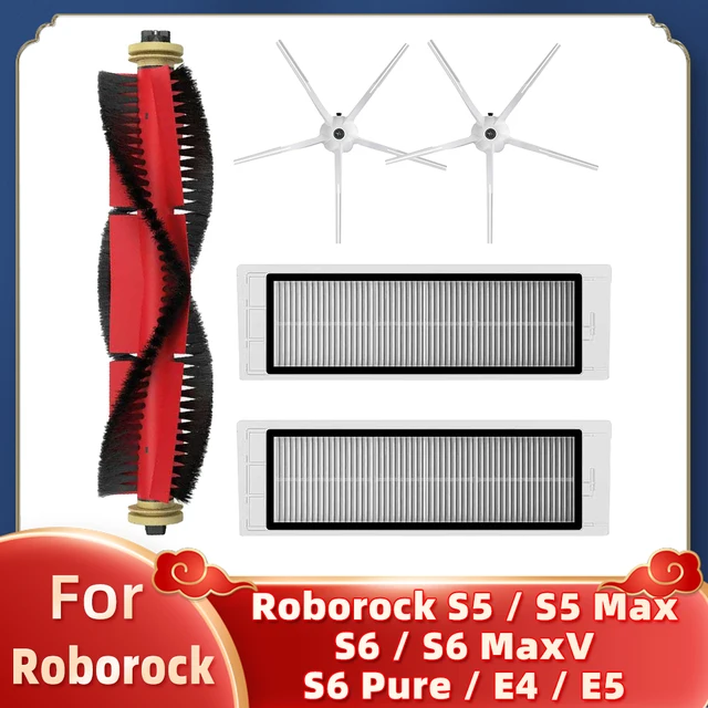 For Xiaomi Mi Robot Vacuum Cleaner 1 / 1S SDJQR01RR SDJQR02RR SDJQR03RR Roborock S502-00 S5 Max S6 Main Side Brush Hepa Filter Set E