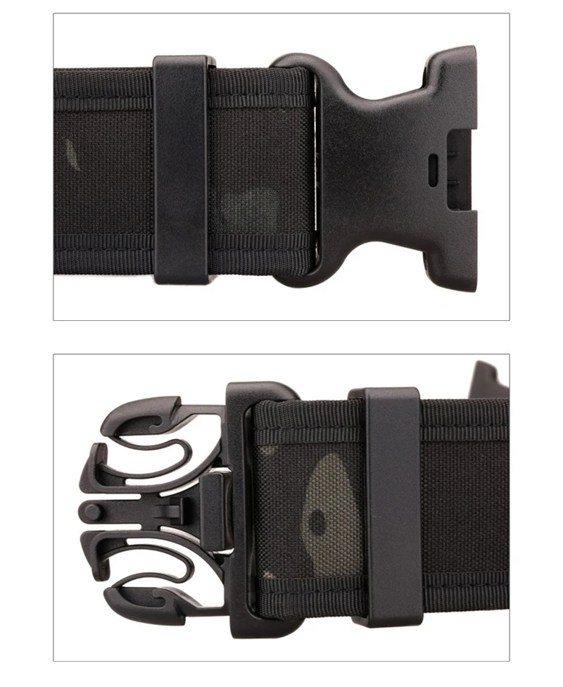 VATLTY 5.2cm Tactical Outer Belt for Men High Strength Plastic Pluggable Buckle Stiff Military Belt 130cm Rigid Girdle Male