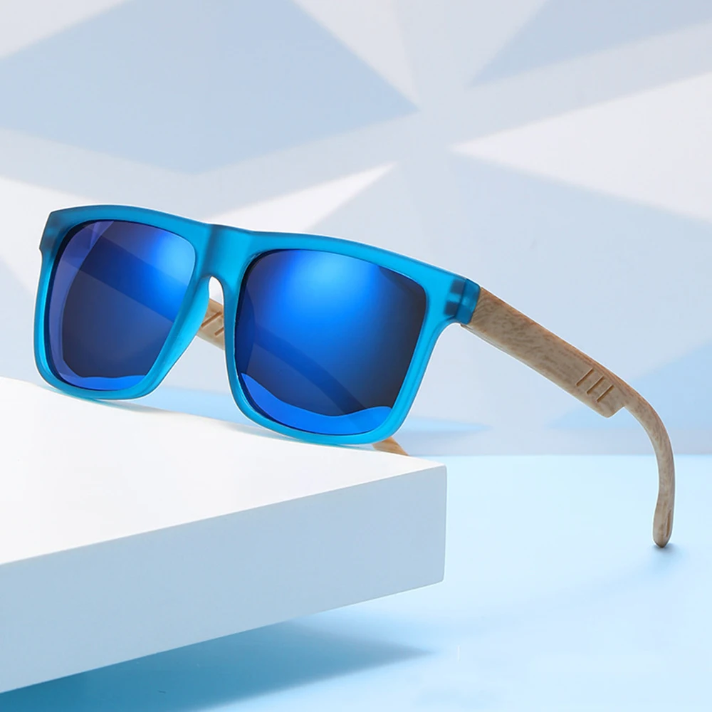 Description Picture 6 of itemFashion Spring Hinges Wood Grain Sunglasses UV400 Protection Casual Cycling Eyewear Retro Shades Eyewear for Women Men