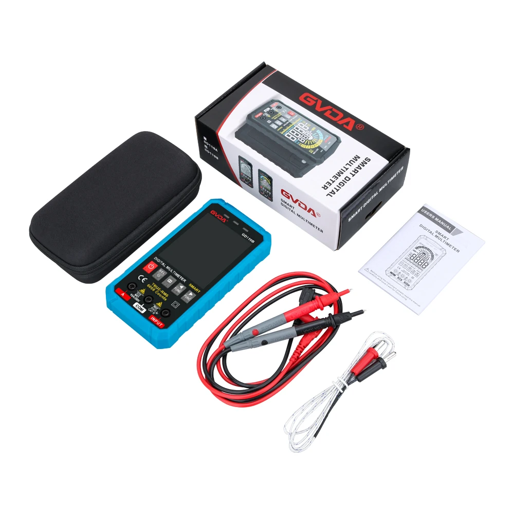 GVDA Ture RMS Digital Multimeter 6000 Counts Auto Range NCV Intelligent Multimetro Tester AC DC Voltage Capacitance Ohm Hz Meter