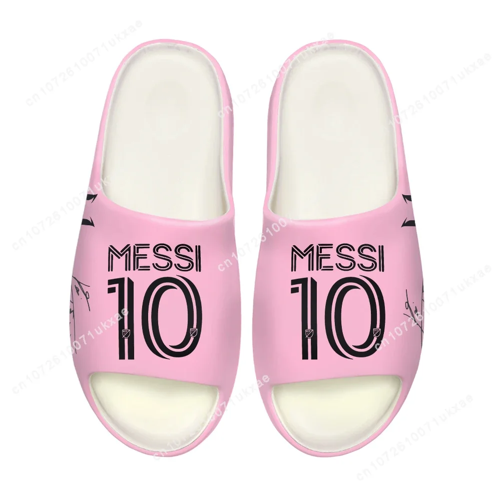 M-Miami M-Messi 10 Logo Argentina Soft Sole Sllipers Home Clogs Customized Step On Water Shoes Mens Teenager Step in Sandals