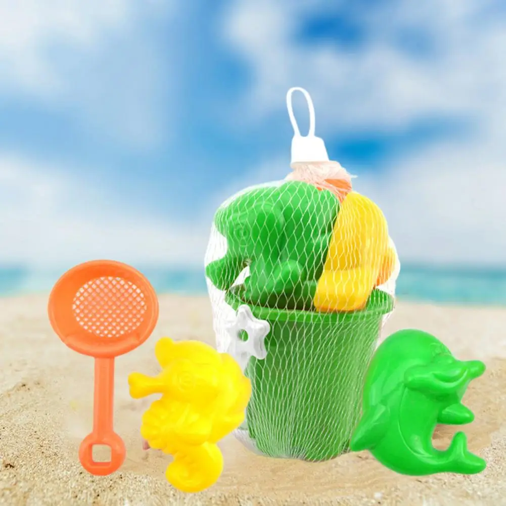 7Pcs/Set Sand Digging Toys Novelty Easy to Carry Shovel Baby Beach Toys with Bucket Outdoor Toys  Kid Beach Toys  Beach Toys 4
