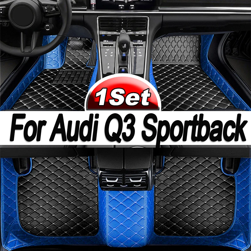

Artificial Leather Custom Car Floor Mats for Audi Q3 Sportback 2020-2023 Year Interior Details Car Accessories