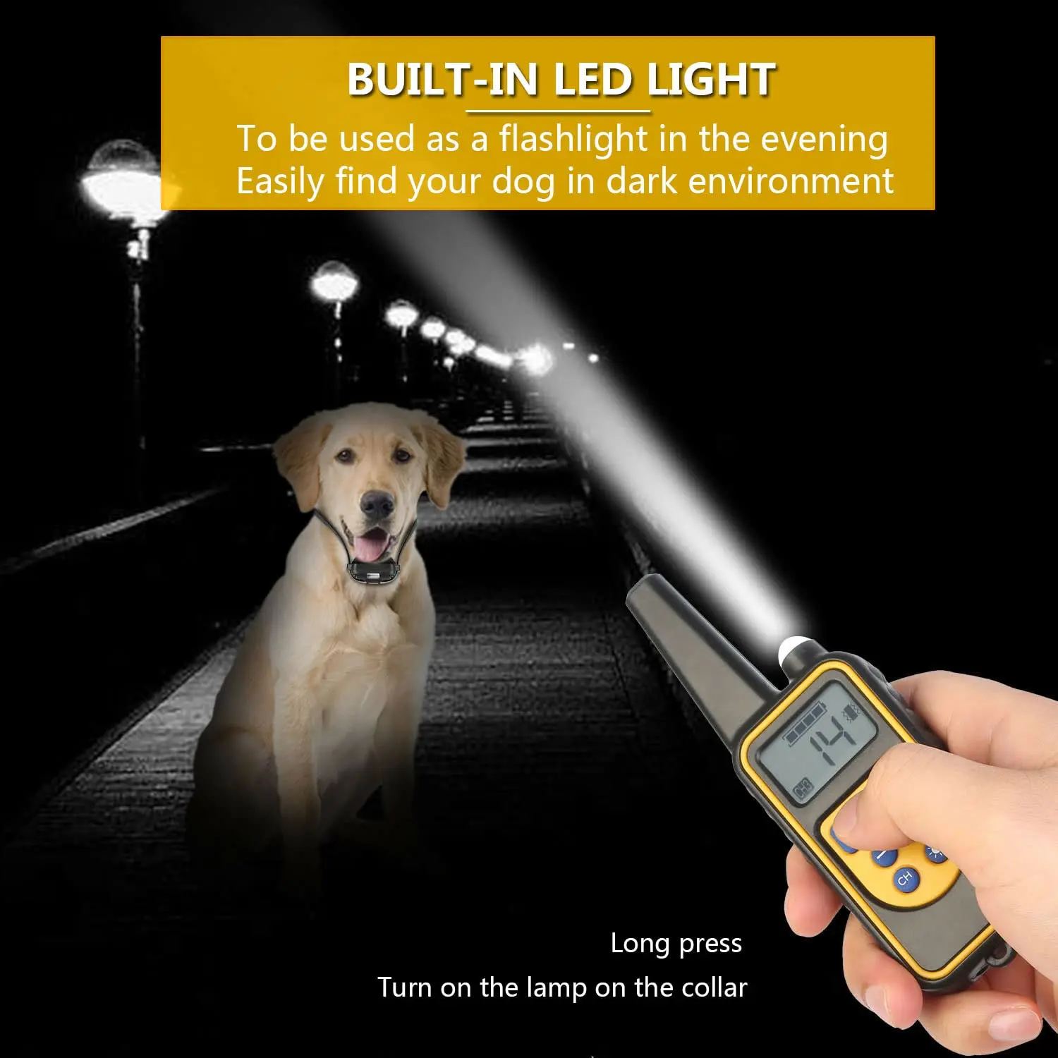 Dog Shock Collar with Remote 3 Training Modes Beep Vibration Shock IPX7 Waterproof pet dog training collar