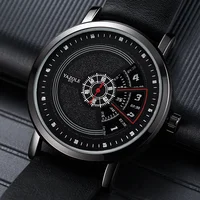 Watches Men Fashion Sport Turntable Waterproof Men's Watch Belt Quartz Watch Male Clock Leather Wristwatch Relogio Masculino