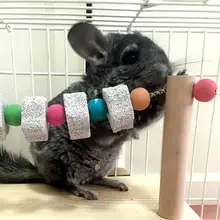 

Small Mineral Creative Toy Wooden Wood Pet Bird Parrot Stand Platform Molar Stone Cage Mounted Chew Stand Suitable For Birds