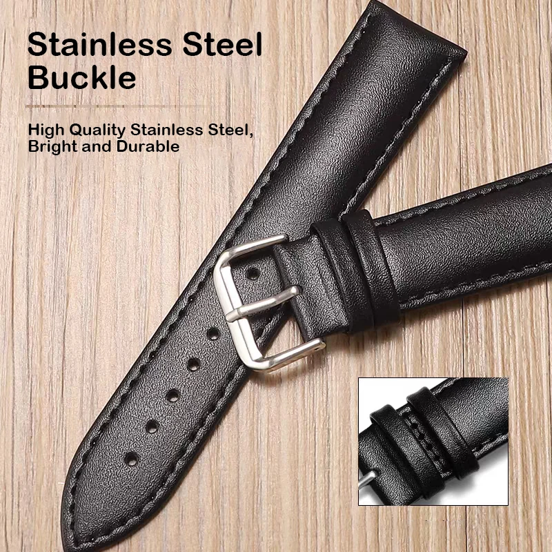 Elegant Soft Leather Watch Strap - Universal Luxury Accessory, Perfect Gift Choice
