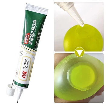 Colla TPR da 20 ml per giocattoli Squishy, adesivo polimerizzante a temperatura ambiente per riparazioni di Squishy con palline antistress, studio artigianale fai-da-te