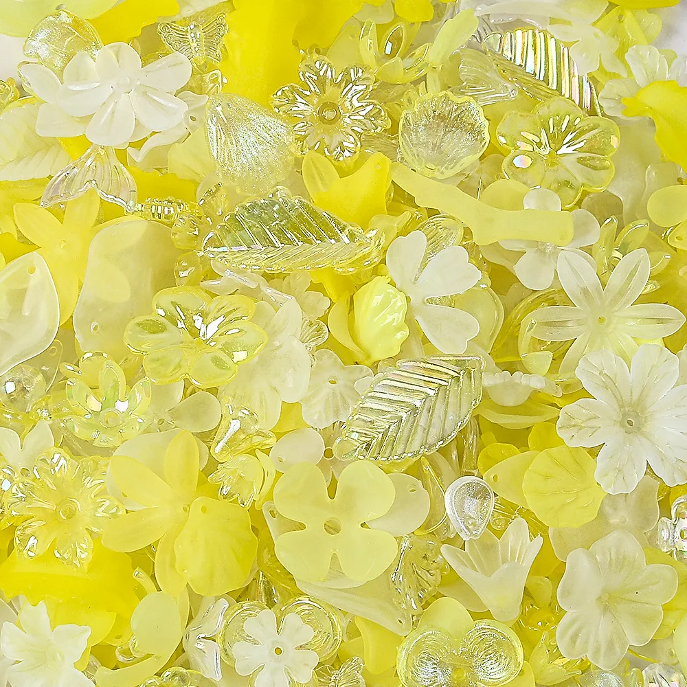 20g/100g Acryl Blume Kirschblüte Perlen Schmuck Machen Niedlich für Armbänder Machen Ästhetische Perlen Charms DIY Halskette Geschenke – Detail 5