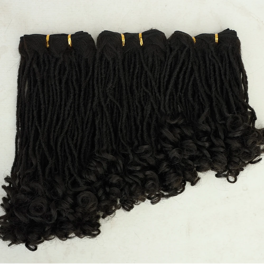 Hair Extensions Bone Straight Curly Ends Blonde Black T613 Dreadlock Afro Curly For Women