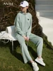 AMII Minimalism Sweatshirt 2023 Spring New Hoodie Chic Shorts Pants for Women Pantalone Tracksuit Separately Sale 72311001 2