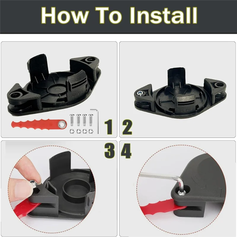 ABKW-Weed 교체용 트리머 헤드, Hyper Tough 20V Max 제초기용 블레이드- 모델 부품 번호 HT-19-401-003-