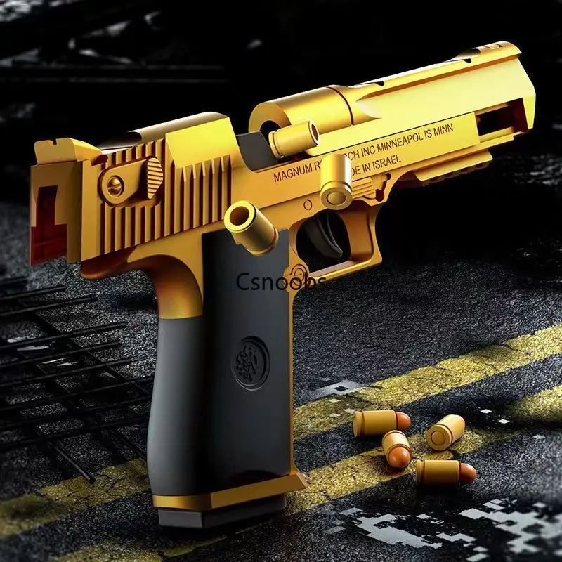 Toy Guns Mechanical Automatic Desert Eagle Shell Ejection Airsoft Pistol Continuous Firing Soft Bullet For Children Shooting