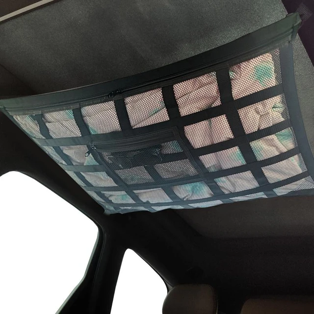 Car Ceiling Cargo Net Pocket Automotive Roof Storage Organizer Load-bearing  Mesh For Truck Suv Interior Accessories - Stowing Tidying - AliExpress