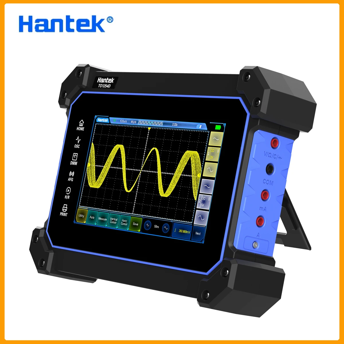

Hantek TO1254D планшет осциллограф сенсорный экран портативный 4-канальный USB-осциллограф 25 МГц источник сигнала мультиметр