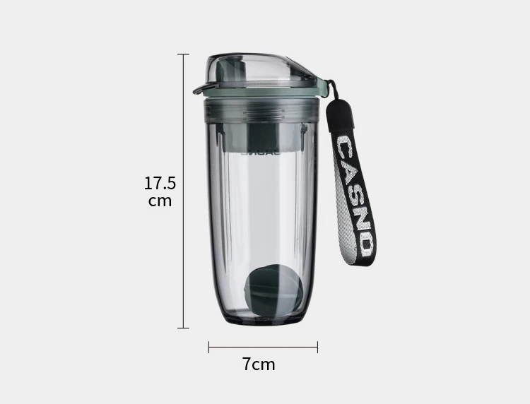 Description Picture 4 of item400ml Sport Shaker Bottle Plastic Water Bottle with Whisk Ball Lid Tea Filter Protein Shaking Cup BPA Free Leak Proof Durable