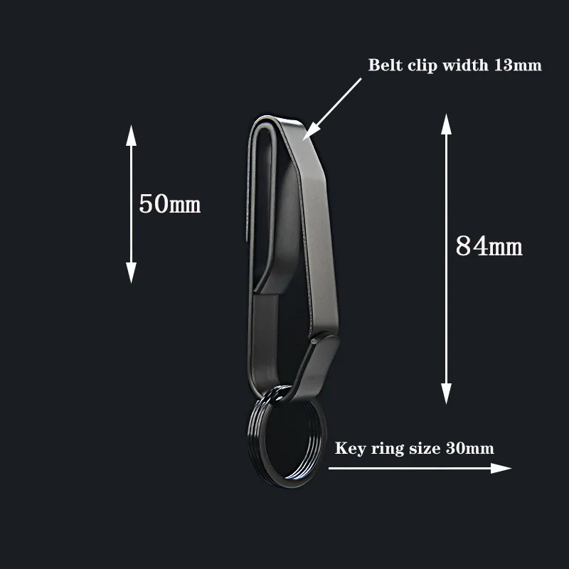 Clip Belt Key Holder Waist Hanging Buckle Heavy Duty Universal Anti Lost Stainless Steel Keyring Security Outdoor Accessories