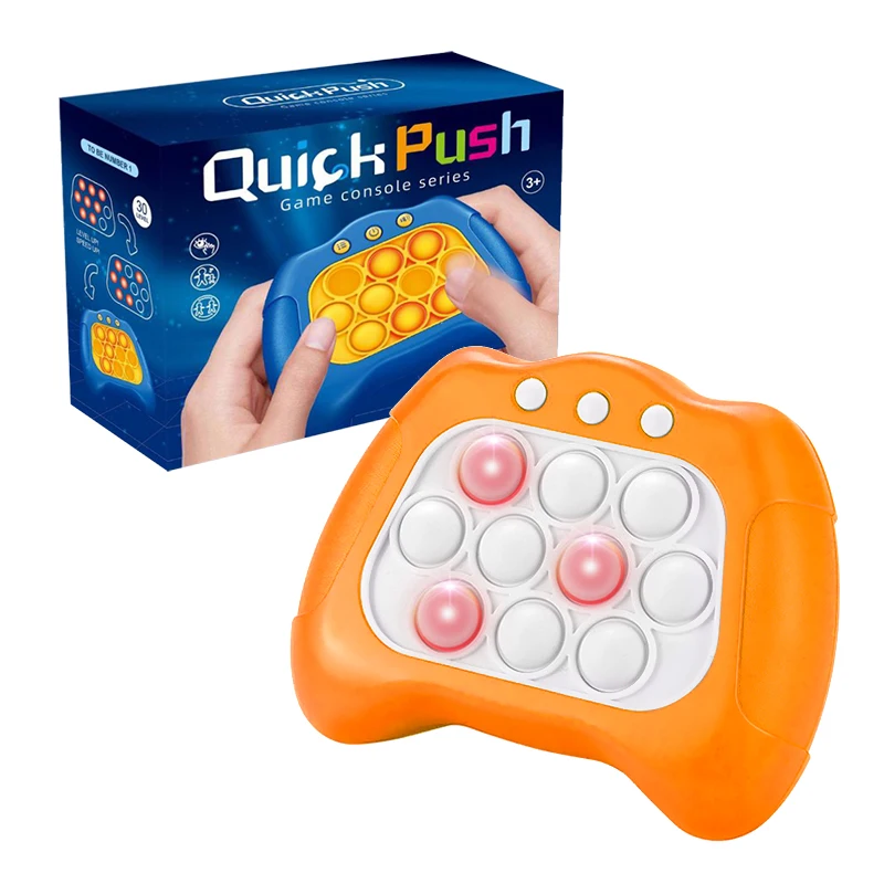 Console de jogo de push rápido de desenho animado, brinquedos