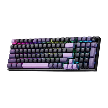 Redragon K740 PRO 98 Keys Wireless RGB Gaming Keyboard, 3-Mode PBT Mechanical Keyboard w/Solid Aluminum Base, 1