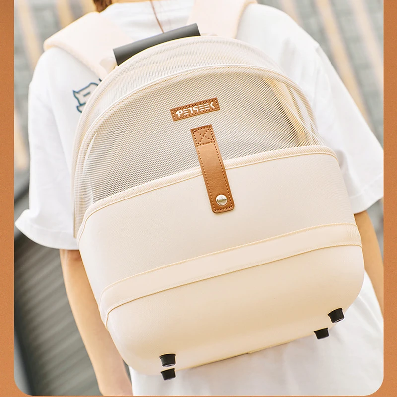 Portable Pet Cat Backpack Foldable Breathable Waterproof Pet Carrier Bag Outdoor Travel Backpack For Cat And Dog Supplies