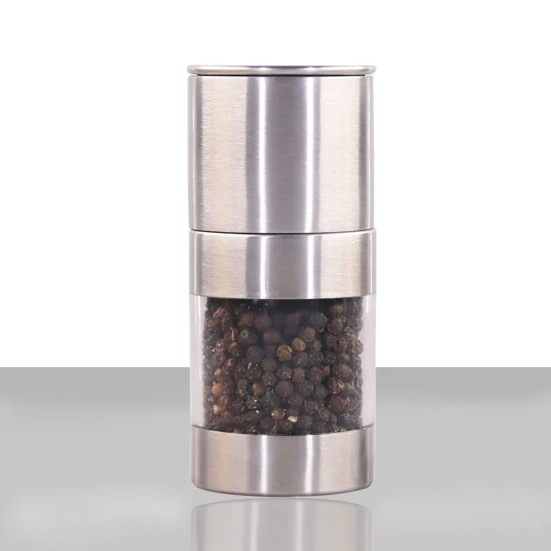 Salt and Pepper Grinder Stainless Steel Manual Salt Pepper Mill Grinder Portable Kitchen Mill Muller Tool