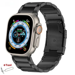 Luxury Titanium Bracelet for Apple Watch - Elegant Business Strap (Black)