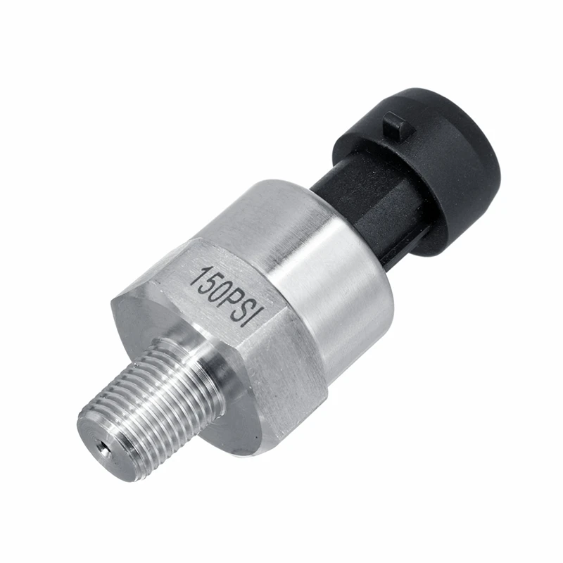 2Pc 150Psi DC5V 1/8NPT Pressure Transducer Transmitter Sensor Stainless Steel Oil Air Water Fuel Transmitter