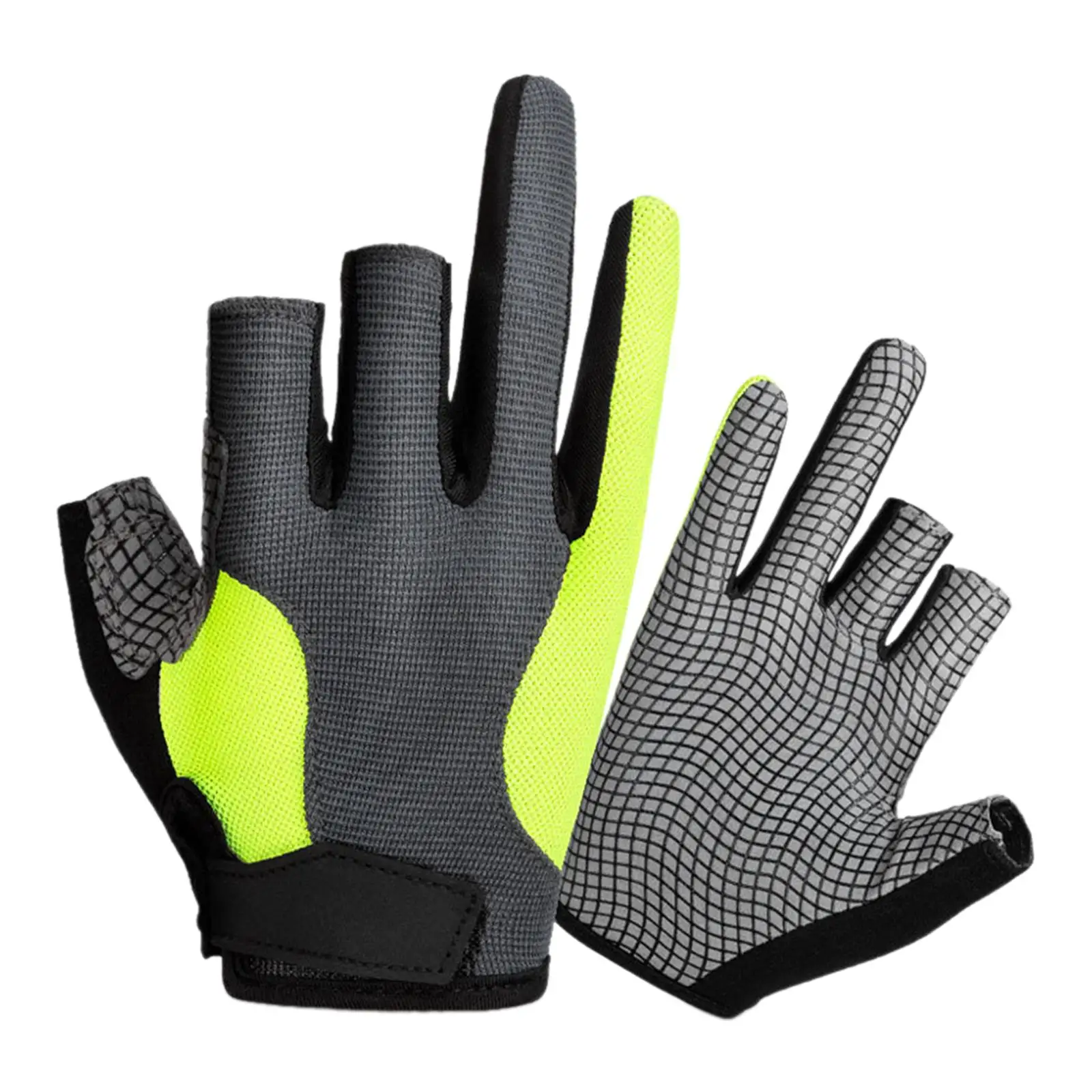 3 Cut Fingers Gloves Finger Protector Gloves for Hiking Picnic Motorcycling