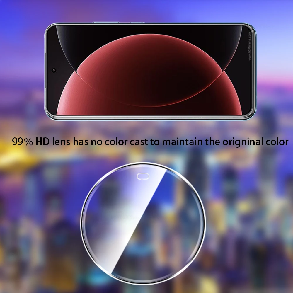 Premium HD Curved Tempered Glass Camera Lens Protectors - 2 Pack