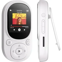 Portable 32GB Clip MP3 Player with Bluetooth 5.0, Lossless Sound, FM Radio, Voice Recording, and Expandable Storage - 32 GB (WHITE)