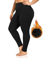 Autumn And Winter Solid Color Plus-size Nine-point Pants Black High-waisted Tight-fitting Leggings And Fleece Thick-legged Pants - Image 5