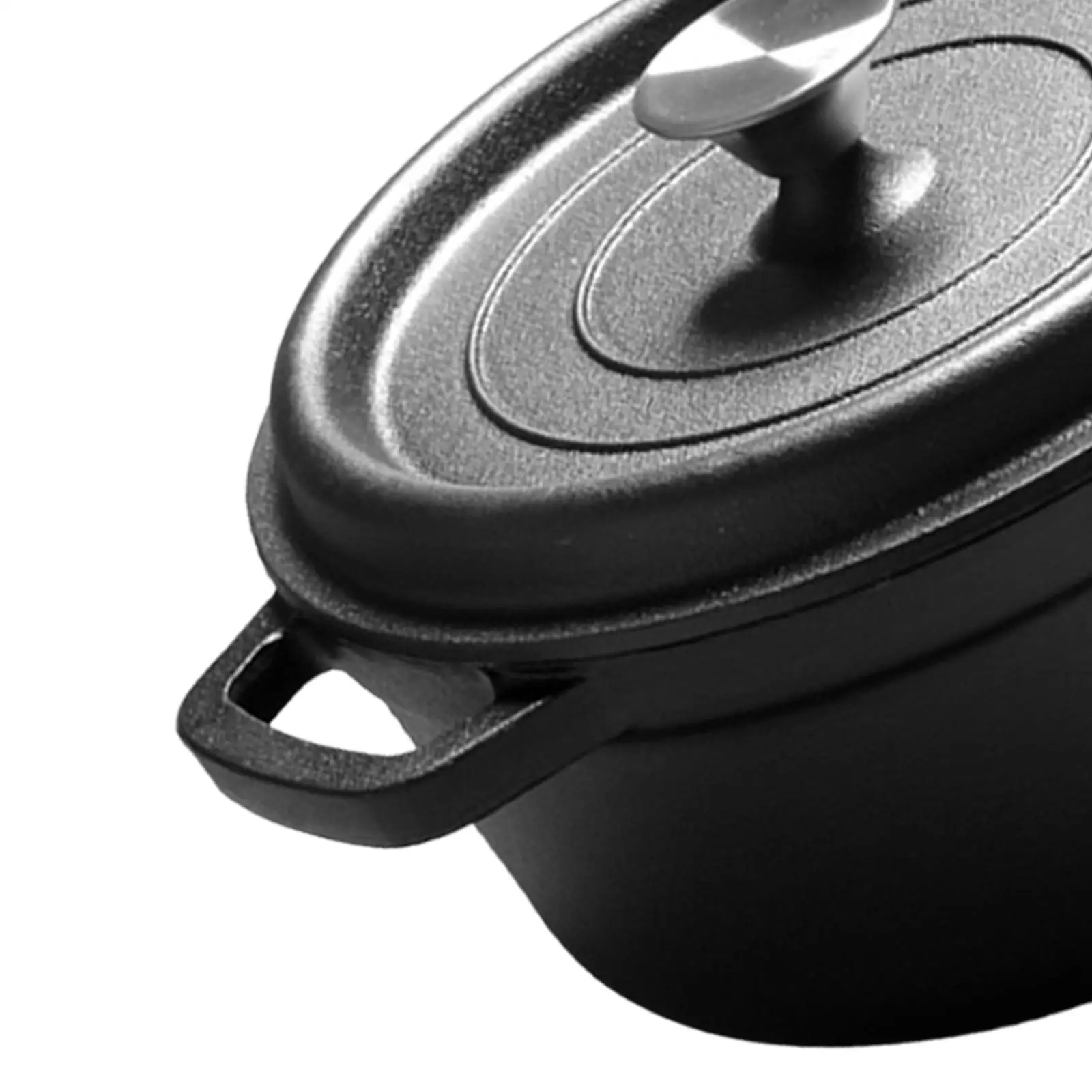 Cast Iron Dutch Oven Pot Easy Clean Cooking Pot Multipurpose Kitchen Cookware Double Ear for Bread Frying Kitchen Camping Gifts