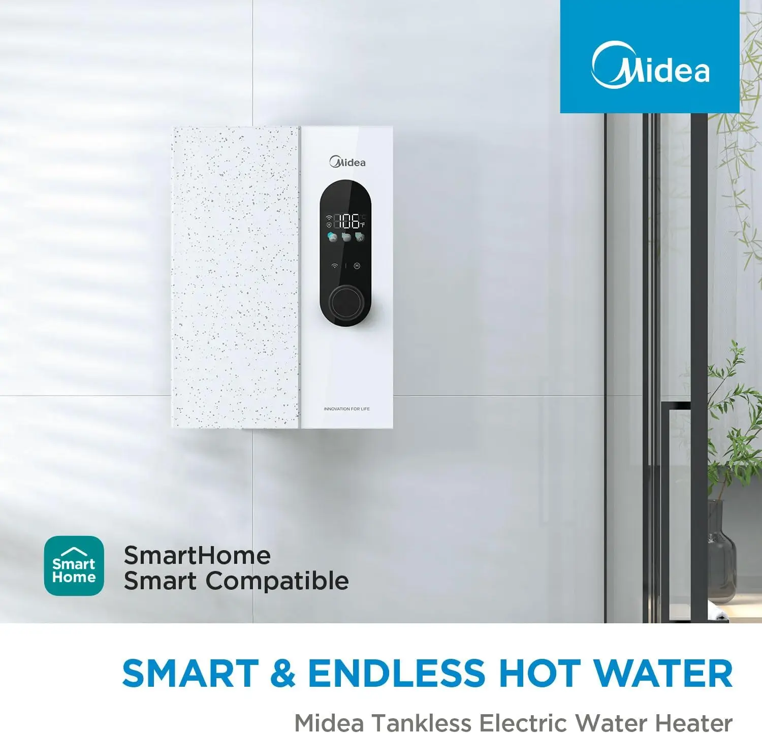 13KW Electric Tankless Water Heater Touch Control Wi-Fi Control LED Display Child Mode 240 Volts with Automatic Power Modulation