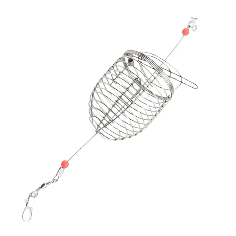 Fishing Accessories 5PCS Fish Small Stainless Steel Bait Cage Basket Feeder Holder Fishing Lure Cage