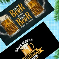 Drinking Beer Printed Big Microfiber Beach Towels Quick Dry Towel Sand Beach Towels Pool Towel for Travel Swim Pool Yoga 2