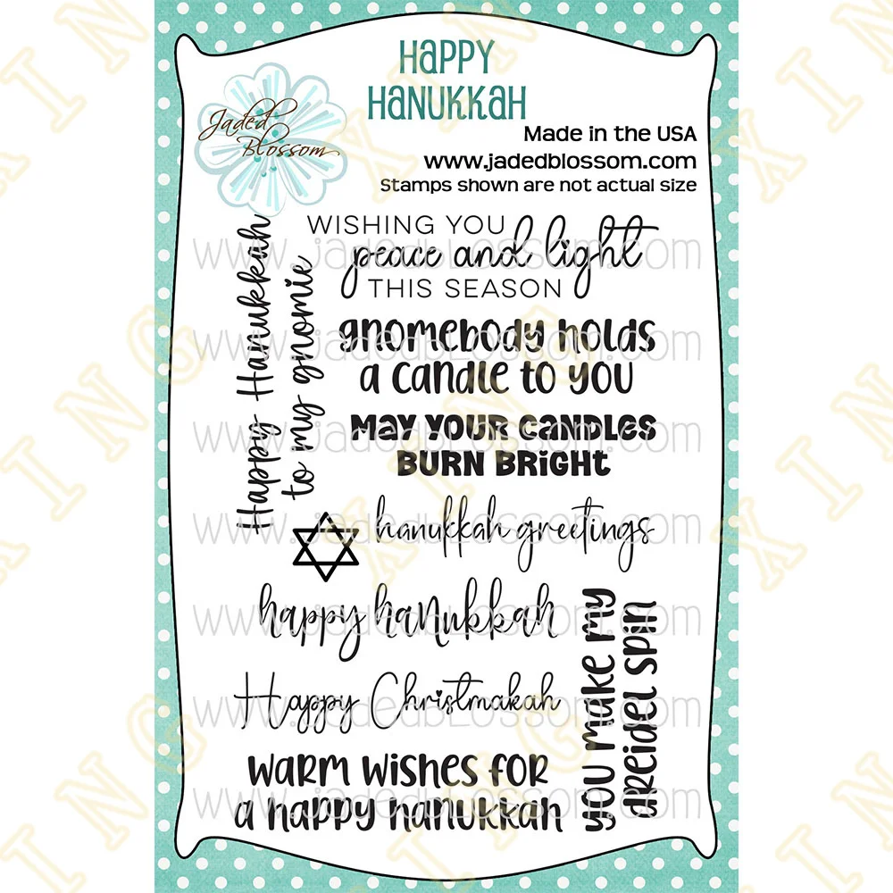 

Happy Hanukkah Silicone Stamps Diy Scrapbook Diary Decoration Embossed Paper Card Album Craft Template 2022 2023 New Arrival