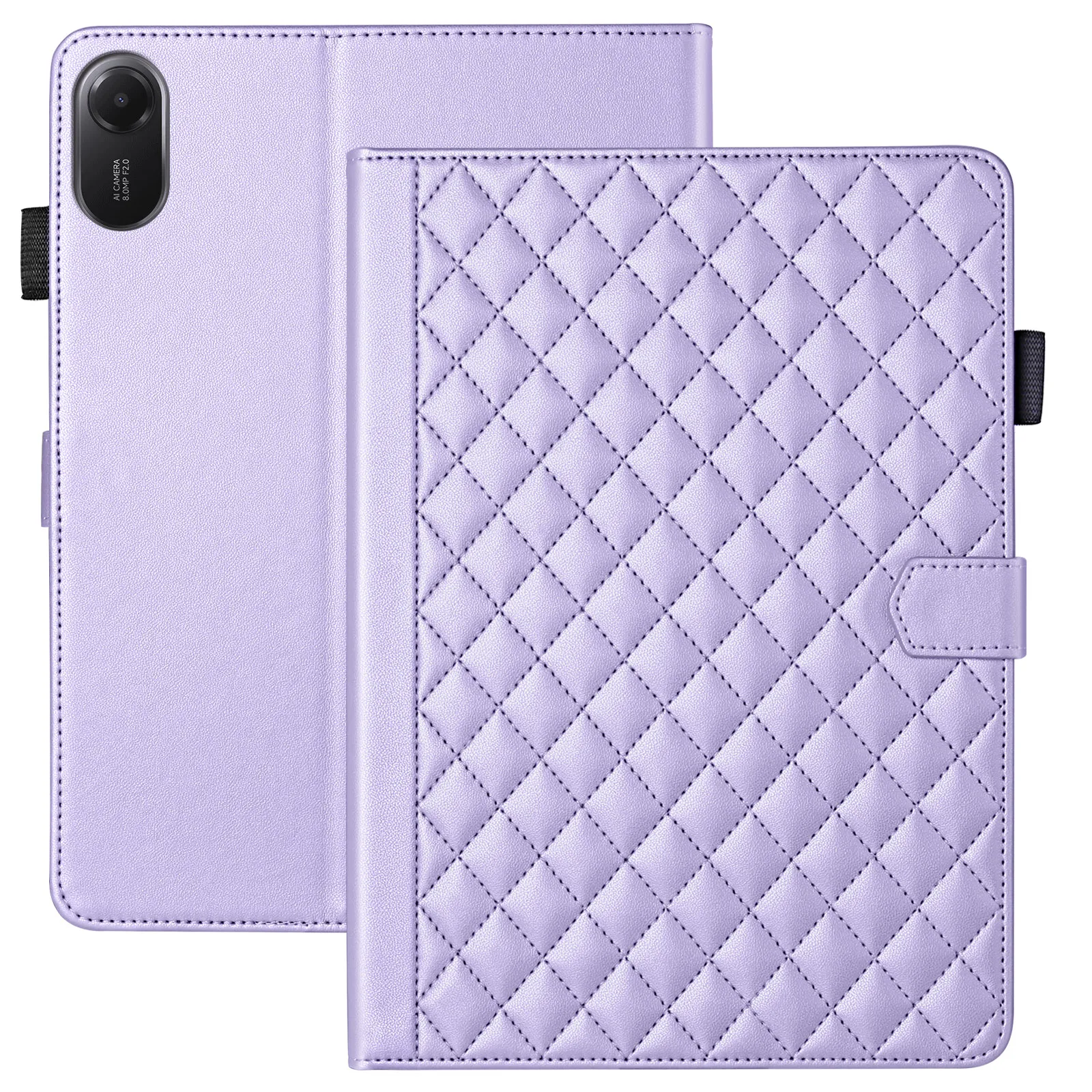 Leather Wallet Tablet Cover with Card Slot and Stand - Diamond Book Case
