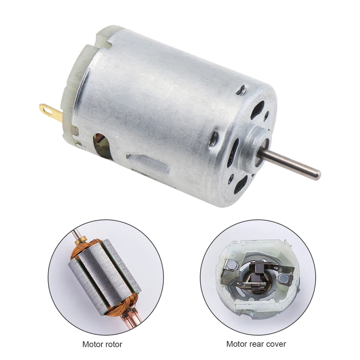 Controle Remoto Carro Motores Elétricos com Escova de Carbono Rs385 Motor dc para Modelo de Brinquedo e Eletrodomésticos 12 v 24v 15000rpm