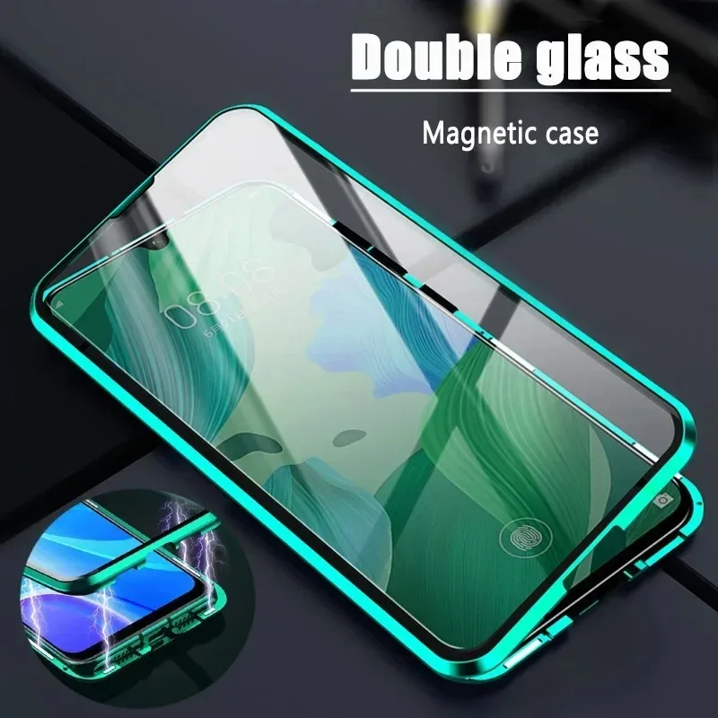 Full Protection Metal Magnetic Case for Samsung A16 A26 A36 A56 A55 A35 A15 A24 A34 A14 A54 A53 A52 A17 Double-Sided Glass Cover view 5