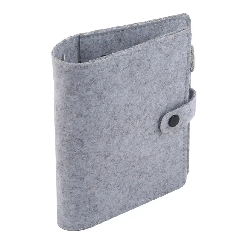 Popular A5 A6 Felt Shell Fabric Notebook Paper Planner Inner Page Ring Binder Stationery Gift Traveler Journal Loose Leaf New 4