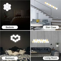 1pc Touch Sensitive Night RGB Lighting, Geometric Module DIY Assembly Night Light,For Living Room, Bedrooms, DIY Lovers 4
