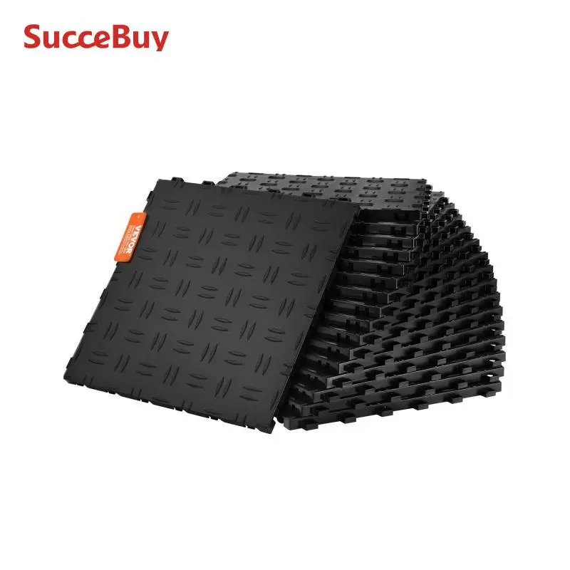 SucceBuy Garage Tiles Interlocking Garage Floor Covering Tiles Non-Slip Double-Sided Texture for Garages Basements Repair Shops Floor Mat Non Slip Mat