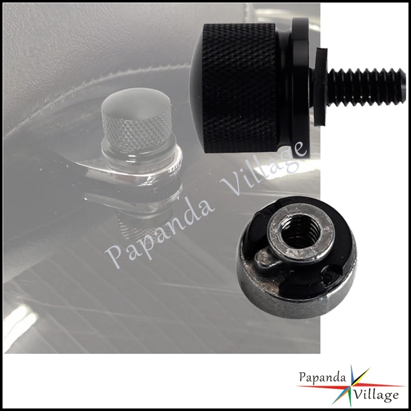 Motorcycle Knurled Rear Fender Passenger Seat Screw Bolt Nut For Harley Sportster Dyna Softail Touring Road King Fat Bob 1997-Up