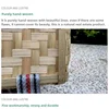 Large Capacity Double Shoulder Bamboo Basket Portable Outdoor Picnic Basket Tea Picking Baskets Dance Props Organization Basket 5
