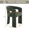 Modern Barrel Dining Chairs Set of 2, Upholstered Living Room Accent Chairs, Comfy Side Chair Lounge Armchair for Kitchen 3