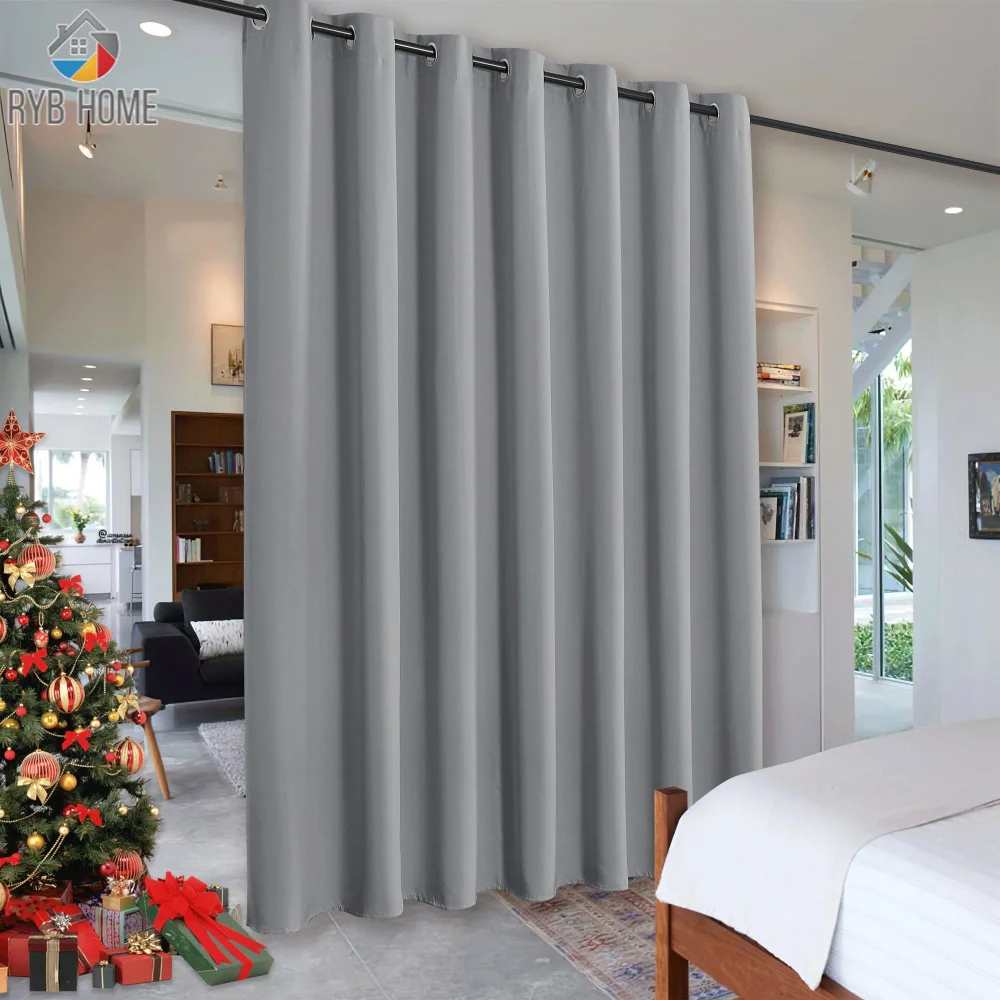 Rybhome 254cm Wide Large Room Divider Blackout Curtains Grommet Thermal