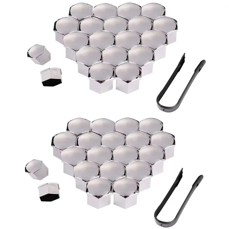 Car Wheel Nut Bolt Covers - Black Plastic Anti-Dust Tire Accessories (20/80 Pieces)