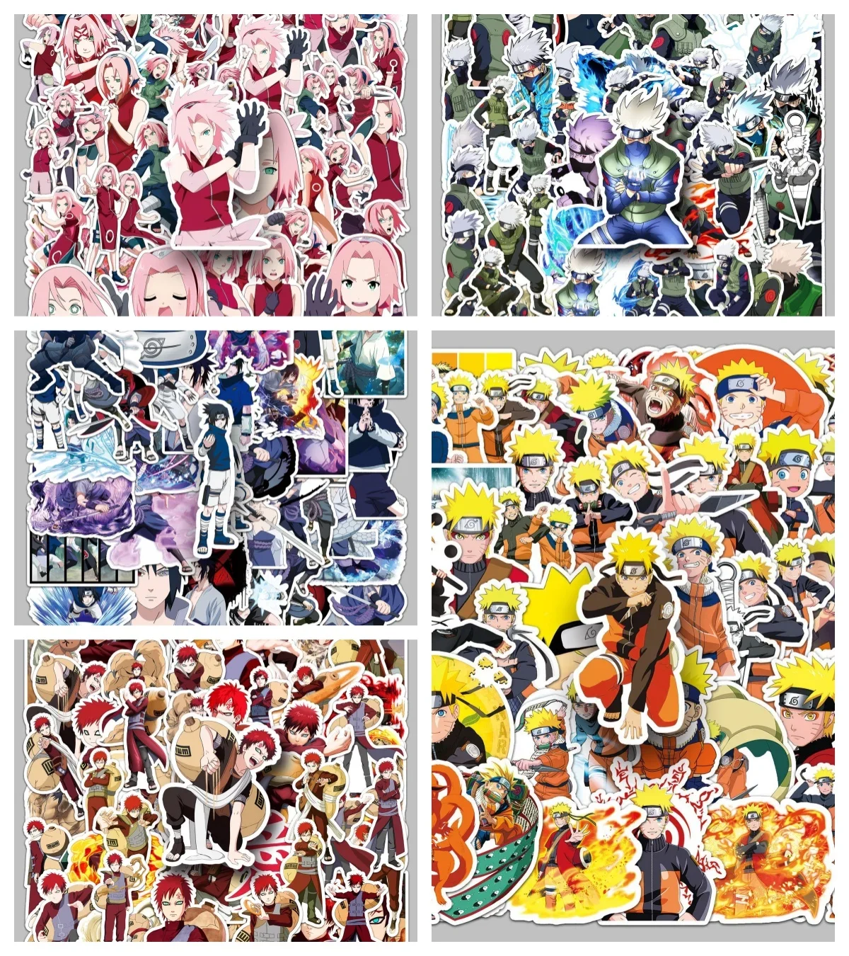 50pcs Naruto Anime Gaara Decorative Waterproof Stickers